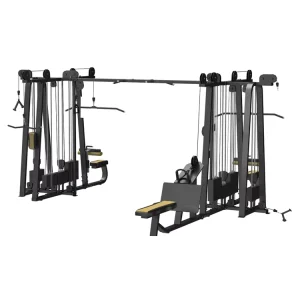7-Station Stainless Steel Commercial Multi-Function Gym Equipment Full-Body Training Machine 80kg