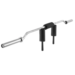 700LBS Safety Squat Barbell with Foam Padding and Dual Handles