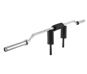 700LBS Safety Squat Barbell with Foam Padding and Dual Handles