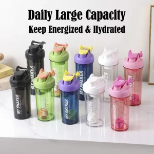 700ml BPA-Free Plastic Protein Shaker Bottle with Phone Stand Lid