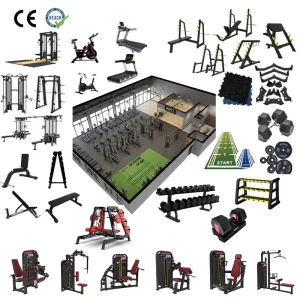 700sqm Commercial Gym Equipment Full Set Cardio Treadmill Strength Training with Adjustable Weight Stack for Hotels and Clubs