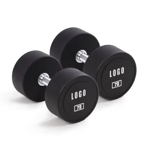 70LB Durable Construction Rounded Dumbbells Non Rolling Shape for Effective Arm Workout Fitness Routines