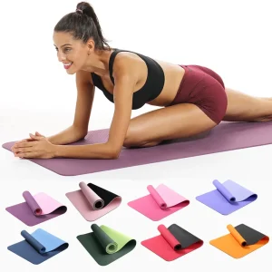 72 x 24 inch TPE Yoga Mat Non-Slip Thick Workout Mat with Carrying Strap for Yoga and Pilates