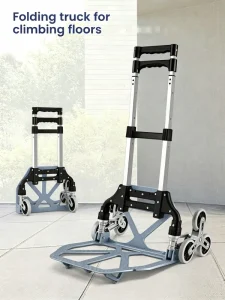 75kg Heavy Duty Three-Wheel Steel Sack Truck OEM 10cm Extended Handle Multi-Purpose Dolly Trolley Elasticated Rope