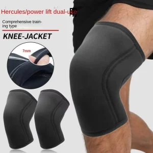 7mm Neoprene Squat Weightlifting Knee Pad with Breathable Elastic Closure