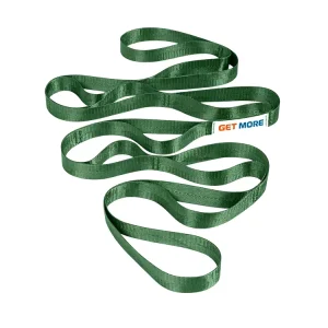 8-10 Loop Yoga Stretching Strap for Physical Therapy, Pilates and Gymnastics