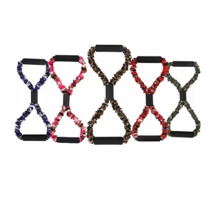 8 Character Pull Rope with Resistance Loop Bands for Home Yoga Training