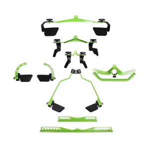 8-Piece Metal Cable Machine Attachment Set with High-Low Pulley and Pull-Up Attachments