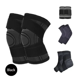 8-Piece Sports Protective Gear Set with Compression Knee Pads, Elbow Pads, Wrist and Ankle Supports