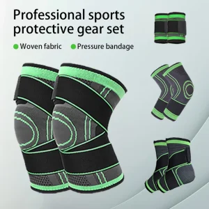 8-Piece Woven Fabric Compression Knee, Elbow, Ankle, and Wrist Support Set for Competitive Sports