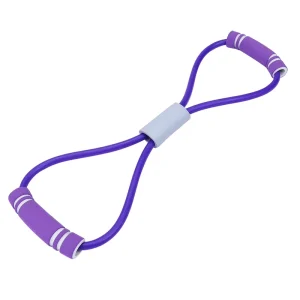 8 Shape Non-Slip Pilates Chest Expander Pull-Up Rubber Resistance Loop Exercise Bands