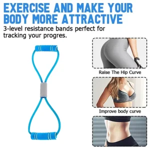8 Shape Resistance Band Yoga Pull Rope Fitness Exercise Chest Expander Hip Trainer Workout Elastic Band