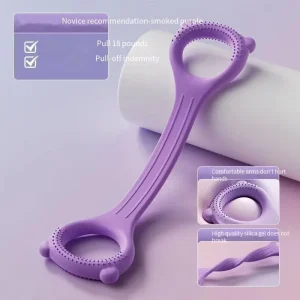 8-Shape Resistance Band with Tension Straps and Yoga Ropes for Back Training, 40 lb Resistance