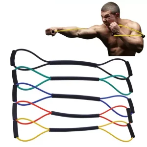 8 Shape TPE NBR Resistance Bands for Gym Home Strength Training Chest Expander Resistance Band Custom Logo
