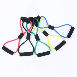 8-Shaped TPE Exercise Resistance Band for Chest and Yoga, Multi-Color