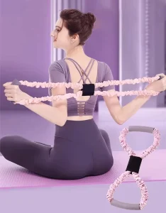 8-Shaped TPE Resistance Band for Women’s Back and Chest Expander Yoga Fitness Tool, Anti-Slip, High Elasticity