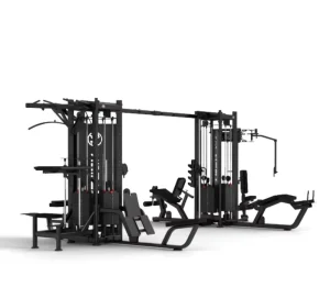 8-Station Commercial Multi-Function Plate-Loaded Gym Machine for Bodybuilding Back Arms Strength Rack Iron