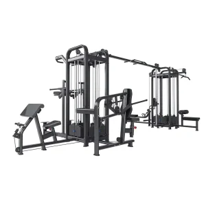 8-Station Multi-User Multifunctional Metal Gym Equipment