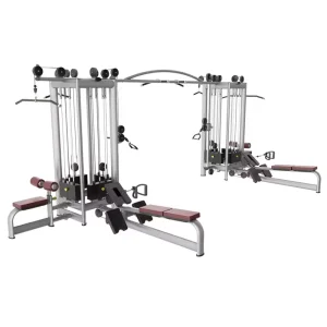 8-Station Multifunctional Steel Tube Commercial Fitness Equipment with 70KG+100KG Weight Stack