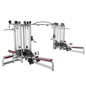 8-Station Multifunctional Steel Tube Fitness Equipment with 70 kg + 100 kg Weight Stack