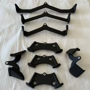 8PCS Multi-Grip Lat Pulldown Handle Set Cable Machine Attachments Neutral Grip Rowing Bar