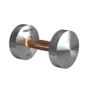 8kg Stainless Steel and Walnut Dumbbell