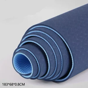 8mm Dual-Tone TPE Fitness Mat for HIIT and Core Training
