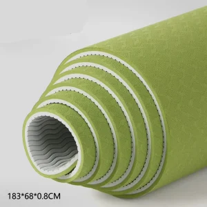 8mm Dual-Tone TPE Yoga Mat 183 x 68 cm Non-Slip for Studio