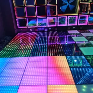 8×8 Pixel Magnetic Wireless RGB 3-in-1 2ft x 2ft Digital LED Dance Floor for Nightclubs and Parties