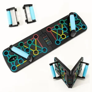 9-in-1 Foldable Push-Up Board with Slant Training Rack