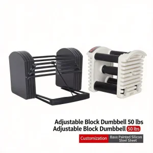 90 Lbs Adjustable Square Dumbbell 22kg Drawer Style Weight Plates Home Fitness