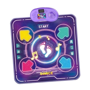 90 x 90cm Kids Musical Electronic Dance Mat with Wireless Connection and Dual Light Guidance