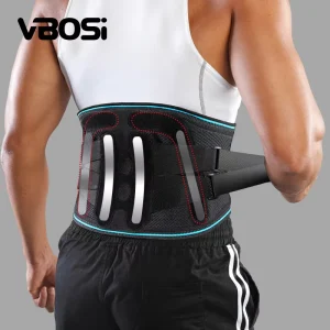 9552 3D Elastic Waist Belt Machine-Knitted Ergonomic Dual-Strap Lower Back Support for Weightlifting