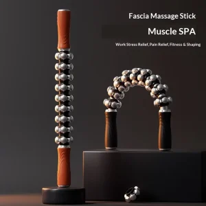 ABS Fascia Release Massage Wand with Large and Small Diameter Curved Leg Rollers