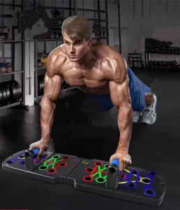ABS Push-Up Board with Pilates Bar and Resistance Bands for Full-Body Workout