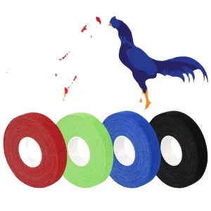 ACQ Gamefowl Cotton Sports Bandage Lightweight Breathable Non-Slip for Rooster Leg Protection Blue Red