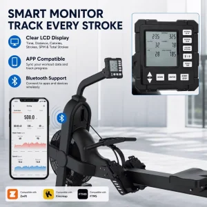 APP-Compatible Smart Monitor Rowing Machine