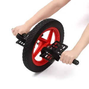 Ab Roller Wheel Core Trainer with Pedals Straps Abdominal Exercise Non Slip Tread Wheel for Abs Legs Home Workout Equipment