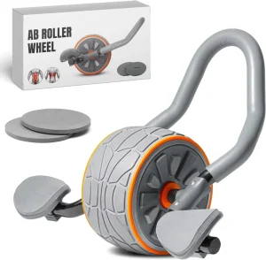 Abdominal Exercise Wheel with Elbow Support and 2 Knee Pads