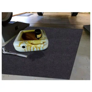Absorbent Oil Pad Waterproof Anti-Slip Pet Friendly Washable Polyester Garage Floor Parking Mat with Rubber Backing