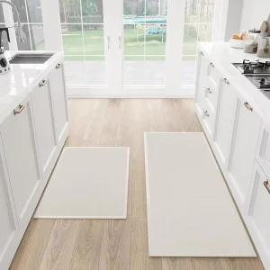 Absorbent Rubber-Backed Polyester Chenille Non-Slip Kitchen Runner Rug for Kitchen, Office, and Home