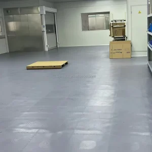 Acid-Resistant Oil-Resistant Non-Slip Waterproof 5 mm Thick PVC Industrial Floor Tile for Garage and Warehouse