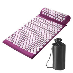 Acupressure Mat and Pillow Set with Bag Mini Massage Pad for Targeted Pain Relief on Neck Back Feet and Full Body Relaxation