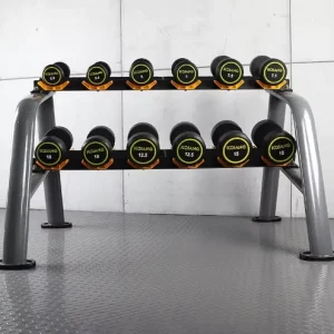 Adhesive Fixed Men’s and Women’s Commercial Gym Equipment Stainless Steel Antique Plated Rubber Covered Household Combination Dumbbell