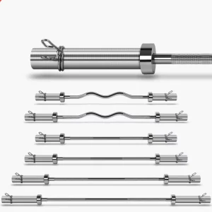 Adjustable 1.2m 1.5m 1.8m Barbell with Straight and Curved Bars and Weight Plate for Home Use