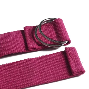Adjustable 1.8m Polyester Yoga Rope with D Ring for Unisex Stretching and Flexibility Training