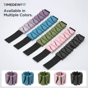 Adjustable 2 lb Silicone Wrist Weights for Yoga, Pilates, Barre, and Home Fitness