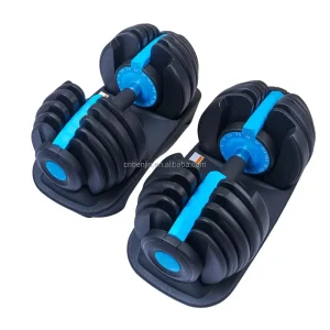 Adjustable 24kg Dumbbell Multiweight Spin-Locking Rubber Handle