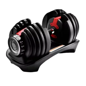 Adjustable 24kg Dumbbell Set Black Iron Steel Cast Iron for Weightlifting Training