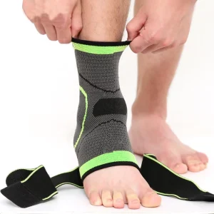 Adjustable 3D-Weave Nylon Ankle Elastic Support Straps and Compression Sleeve